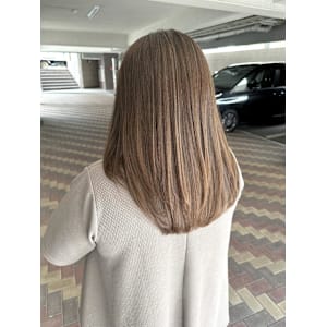 オリーブベージュ　髪質改善カラー　エイジングケア