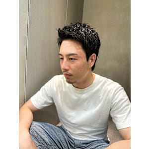 【吉田智哉】メンズパーマ、メンズセンターパート、7:3パート