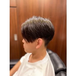 前下がりセンターパート