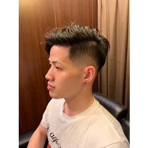 スキンフェード×パーマ