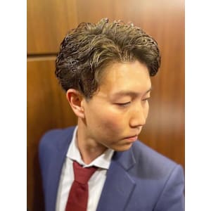 ビジネスパーマ&ツーブロック