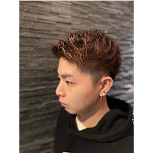 アップバングショート×カラー