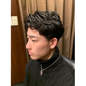 ツーブロック×ビジネスパーマ