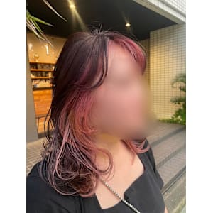 インナーカラー×ピンク