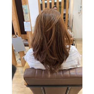 お客様髪質改善データ1366（ブリーチ無しハイライト）