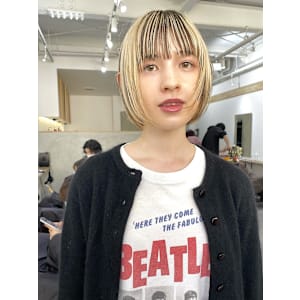 ショートボブ/リバースインナーカラー_下北沢