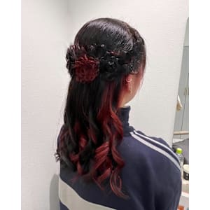 インナーカラー×推し活ヘアセット