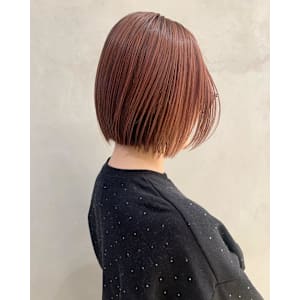ピンクカラー/髪質改善カラー/ボブスタイル