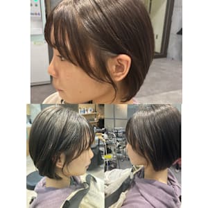 韓国風ミニボブ#ニュアンスカラー#アースカラー#愛されショー