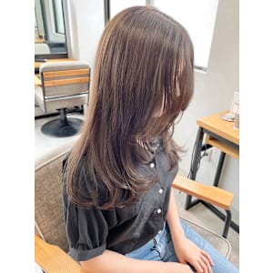 ブリーチなし透明感カラーアッシュグレージュ＊顔まわりレイヤー