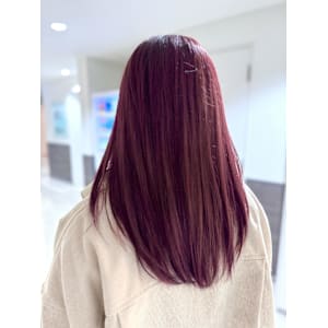 ブリーチなしのビビットピンク