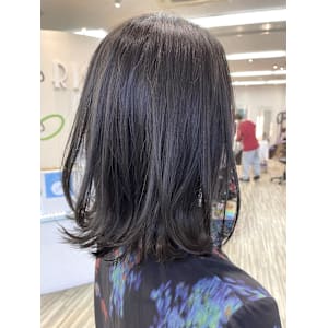 外はねボブ＋ヴァイオレットグレー