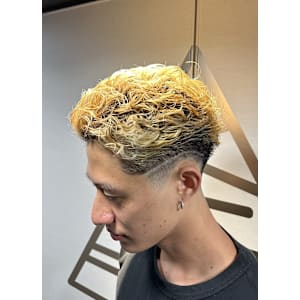 【宮城リョータ風！刈り上げパーマ】ブリーチメンズパーマ
