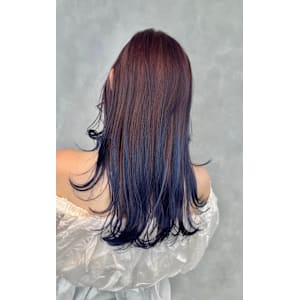 ラベンダー/ネイビー/グラデーション