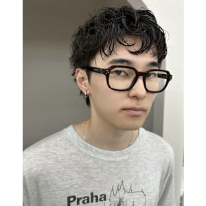 メンズショート/ニュアンスパーマ