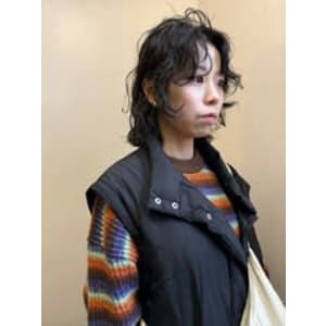 【wave perm】ボブ_ウルフ_ウェーブパーマ_センター