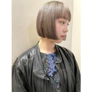 【gray beige】グレージュ_ワイドバング_刈り上げ