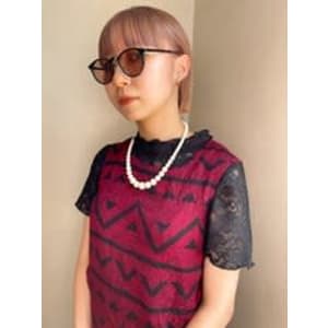 【milk tea】ハイトーンボブ_フルバング_ミルクティー