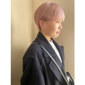 【pink beige】ピンクベージュ_耳掛けショート