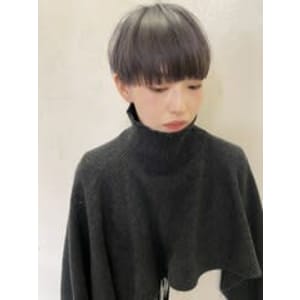 ツーブロック刈り上げマッシュショート