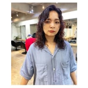 セミロングレイヤーボブ/ウェーブパーマ