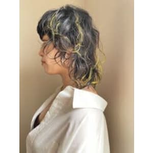 【design】ウルフパーマ_ポイントカラー_ハイライト