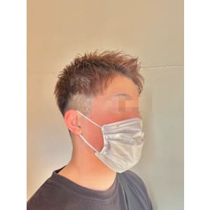 【立川】アップバング×オレンジブラウン【メンズカット】