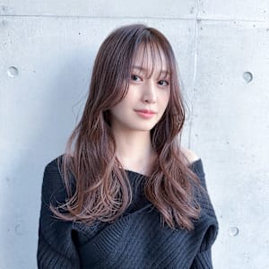 マロンベージュ　暗髪　