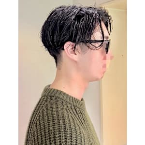 【立川】センターパート×緩めスパイラルパーマ【メンズカット】