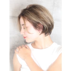 40代50代小顔前髪イメチェンアンブレラカラーショート - INCEPTION  GINZA 銀座【インセプション】掲載中
