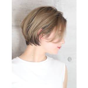 40代50代小顔前髪イメチェンアンブレラカラーショート - INCEPTION  GINZA 銀座【インセプション】掲載中