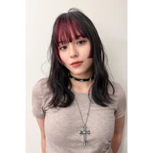 レッドストライプバングス