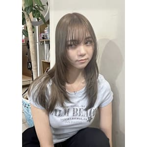 透明感オリーブグレージュ×韓国ザクザクレイヤー