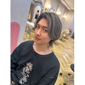 【Lond渋谷店】ミディアムセンターパートハイライト