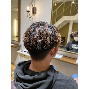 マッシュ×スパイラルパーマ