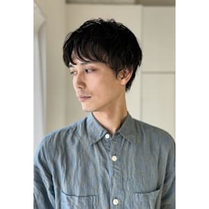 ナチュラルショートメンズパーマ　