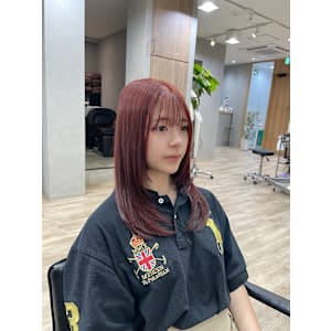 G チェリーレッド/レイヤーカット