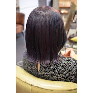 パープルボブヘア