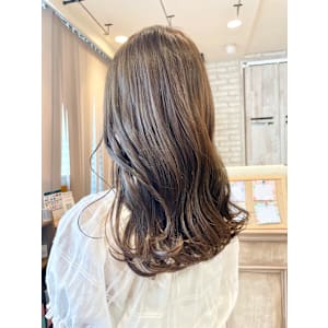 ブリーチなしベージュ系カラー