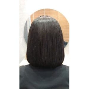 ボリュームダウン縮毛×ツヤツヤセミボブ！