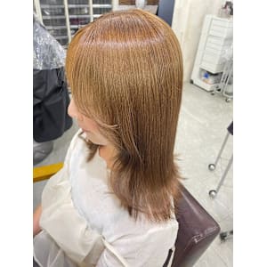 ブリーチ無し透明感カラー