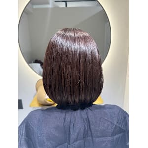 ほんのりバイオレットブラウン×ボブ『銀座/個室』