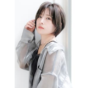 ★大人ショートボブ丸みショートカットマッシュショート前髪あり