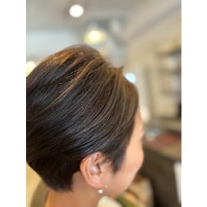 白髪染め+ハイライトカラー