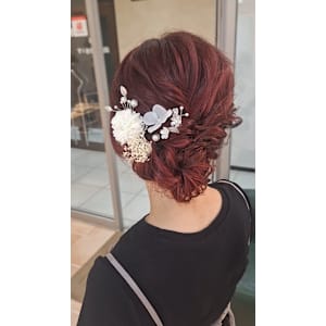 ヘアアレンジ　サイドアップ