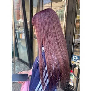 ピンクラベンダー ダブルカラー ロング×小野ふゆり