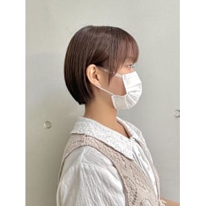 丸みボブ×ミニボブ×前髪あり×横浜×10代20代/齋藤
