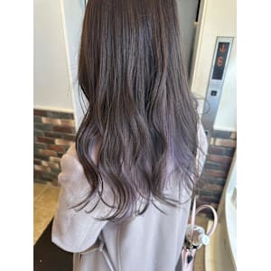 インナーカラー　ラベンダー　韓国ヘア 10代20代30代
