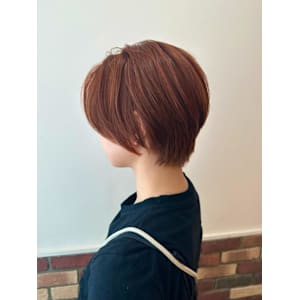 オレンジカラー　ショート　暖色カラー