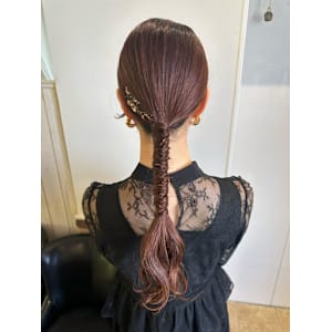 暖色カラー　ヘアセット